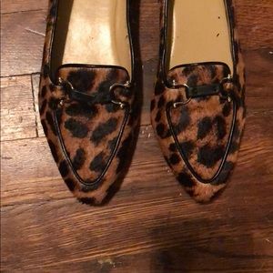 Talbots leopard loafers